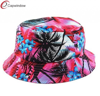 查看 Hawaiian Floral Pattern Summer Bucket Hat Summer Cap for Unisex 详情